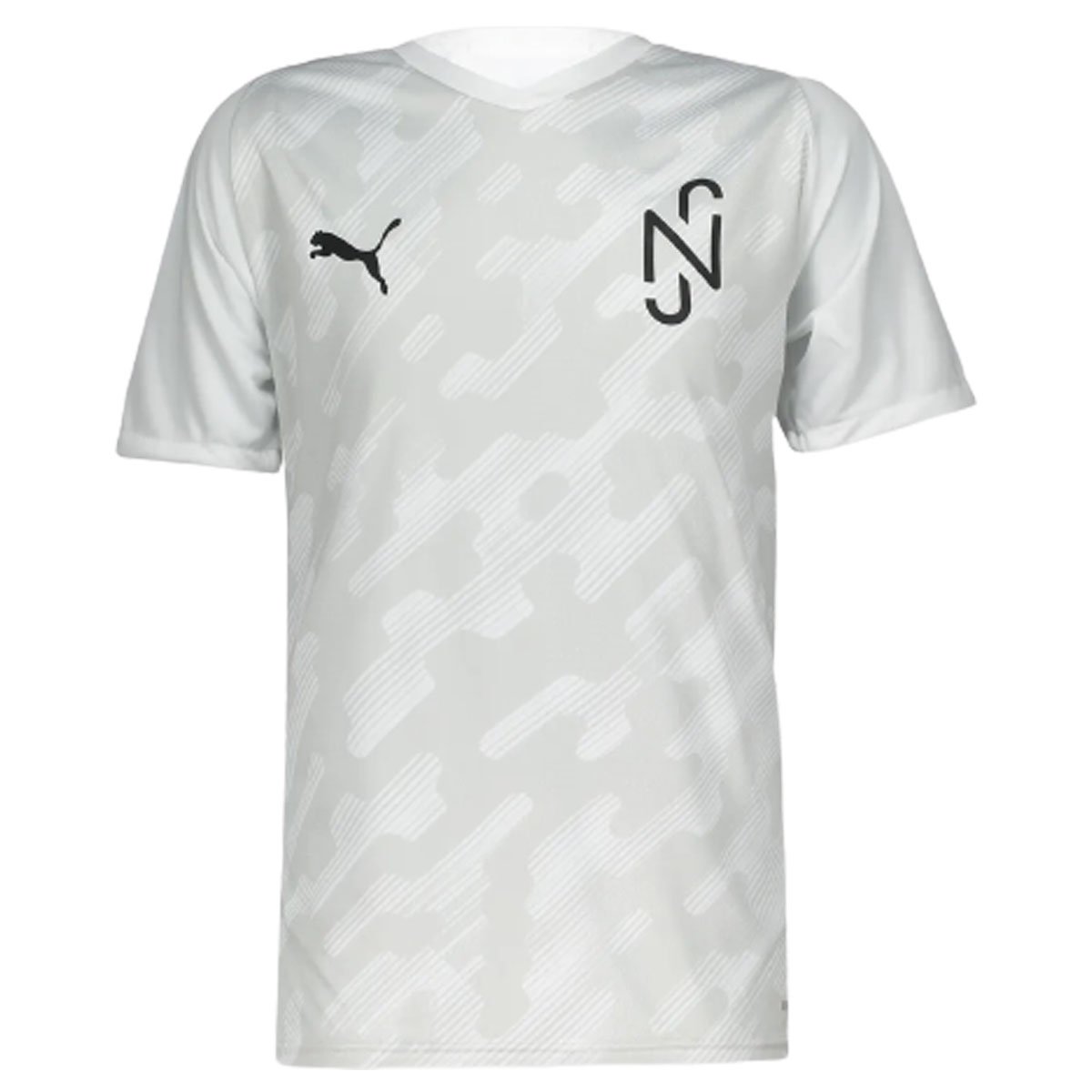 Camiseta Puma Neymar Jr Team Liga Jersey Core AOP Infantil - Branco Multicores 1