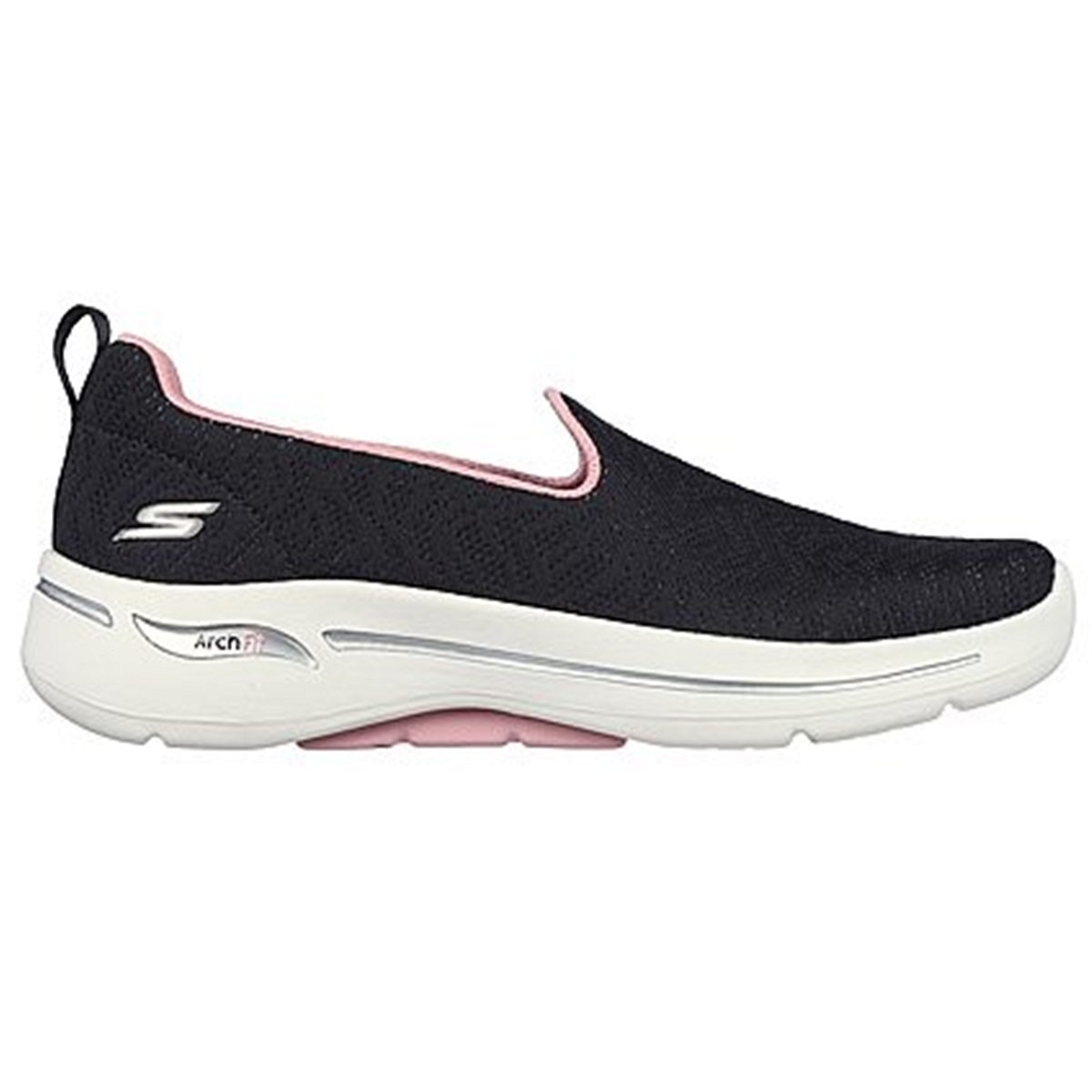 Tênis Skechers Go Walk Arch Fit Feminino - Preto e Rosa Multicores 1