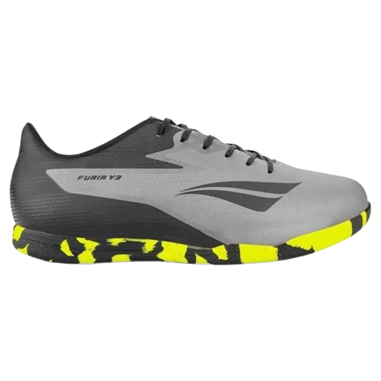 Chuteira Penalty Futsal Fúria Y-3 Infantil - Amarelo e Grafite Amarelo/Cinza 1