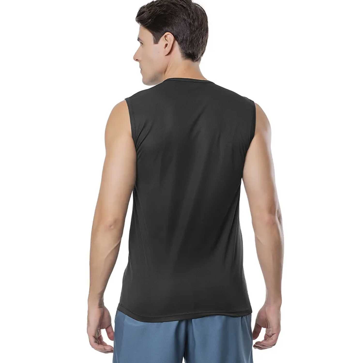 Regata Elite Contrastante Masculino - Preto e Gelo Preto 2