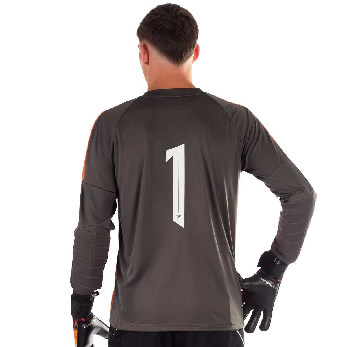 Camisa Poker Goleiro Sublimada Cardio Masculino - Cinza e Laranja Laranja/Cinza 2