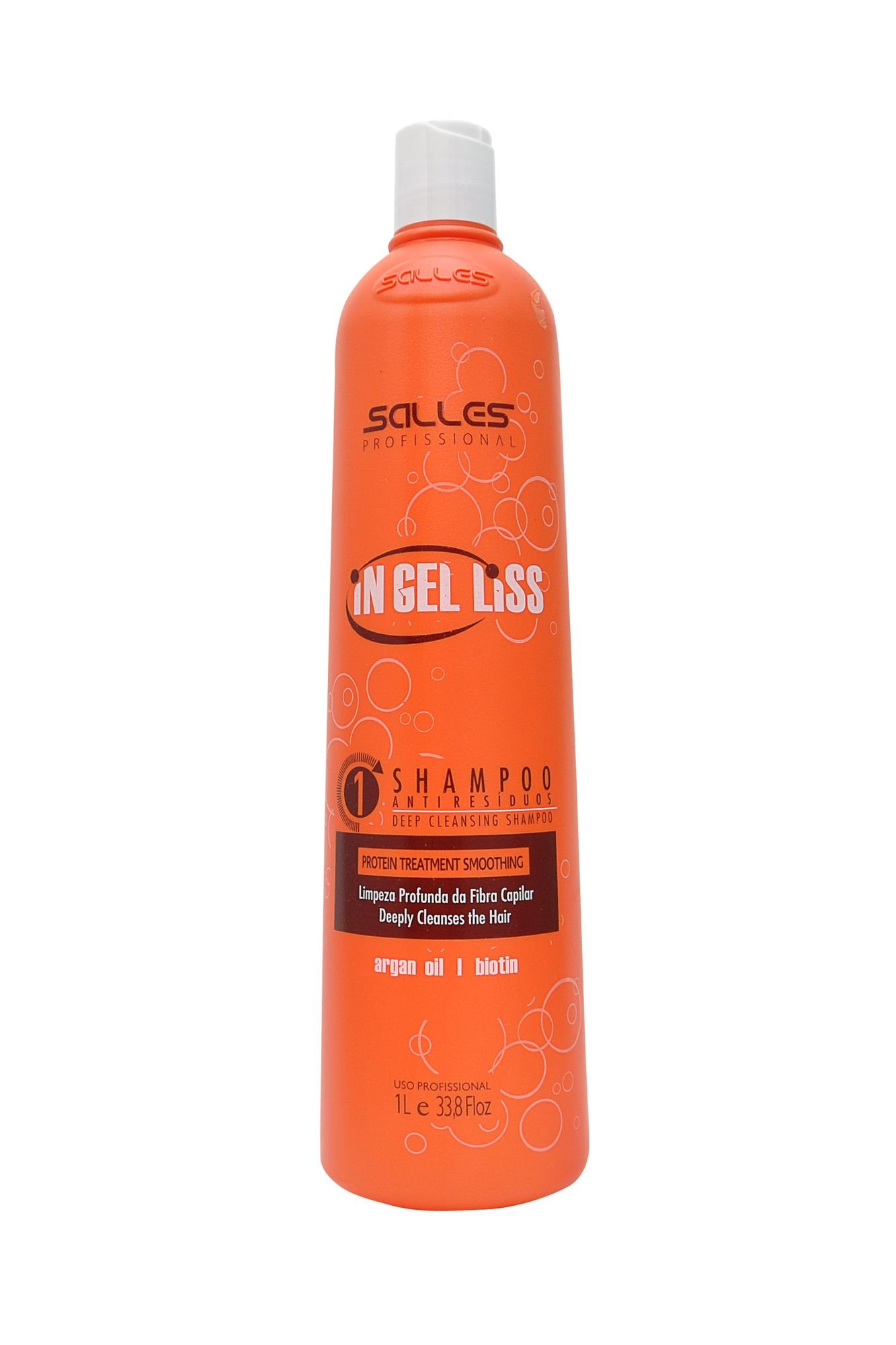 Shampoo Anti Resíduo In Gel Liss Salles Profissional 1lt 1L 1
