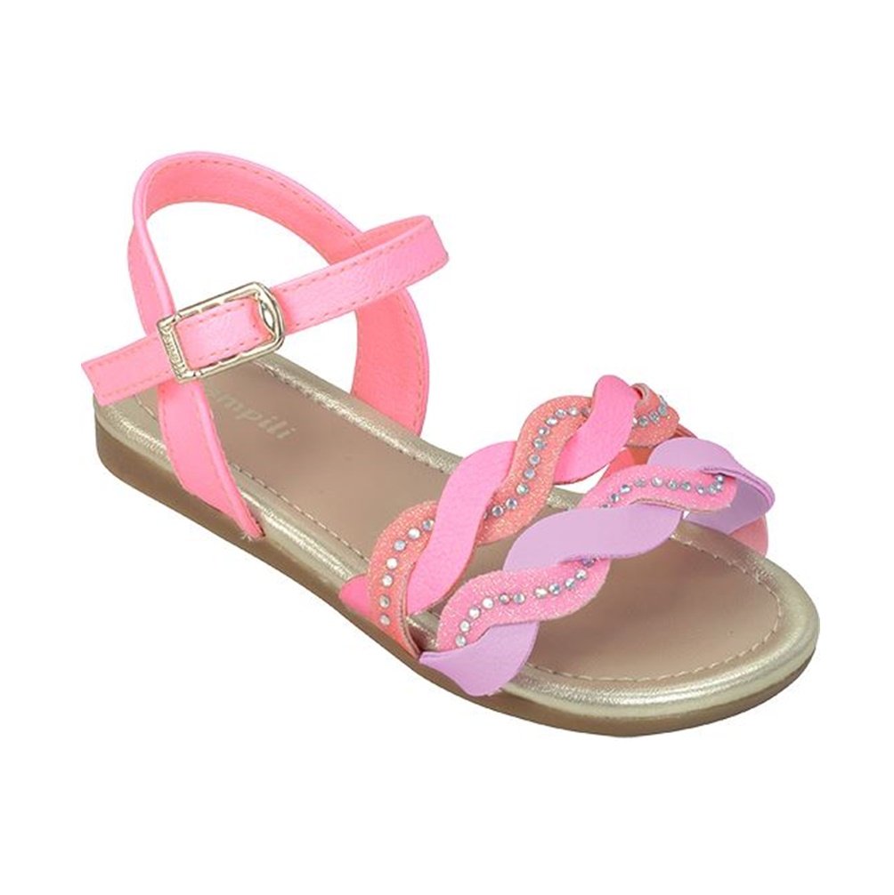 Pampili Sandalia Mili com Strass Rosa