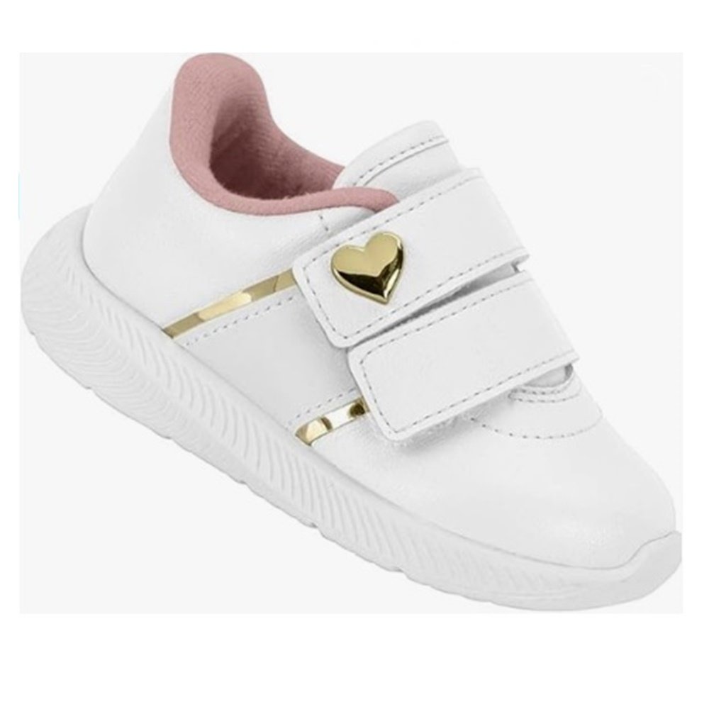Molekinha Tenis Napa Glamour Branco Branco 2