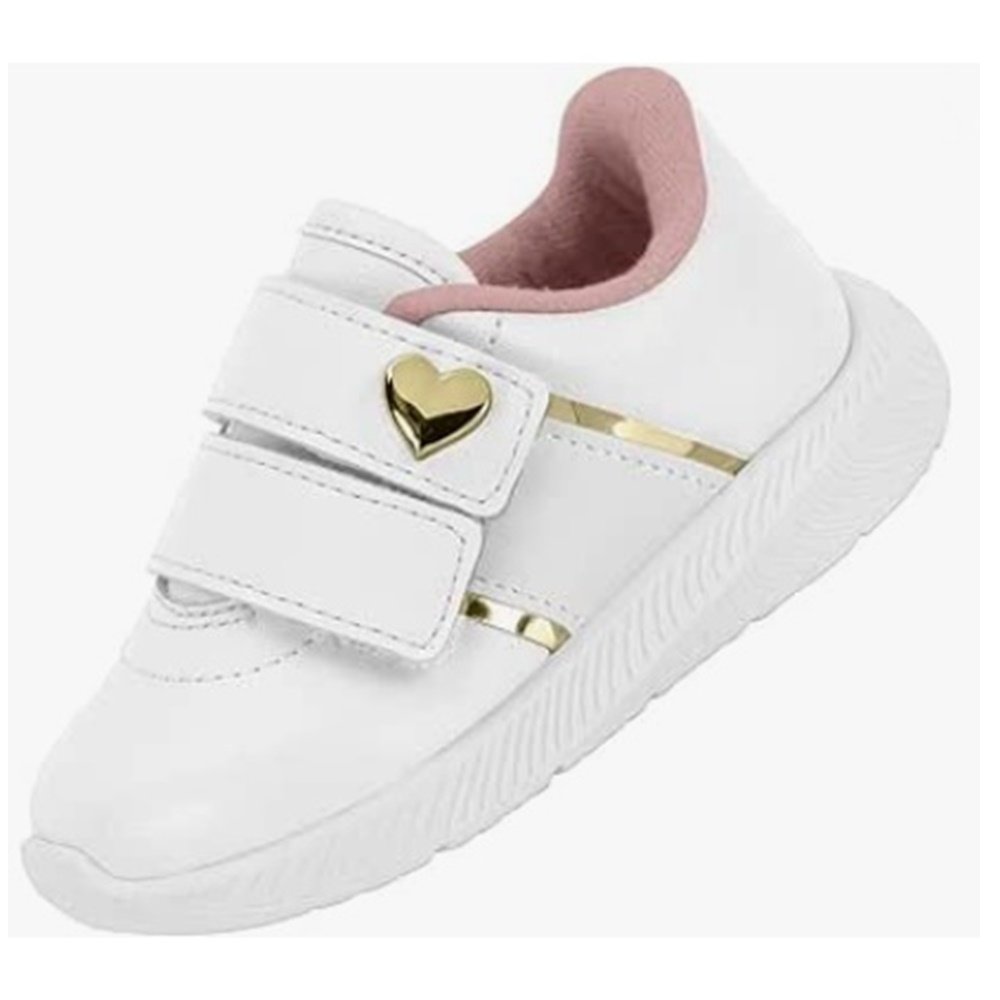 Molekinha Tenis Napa Glamour Branco Branco 3