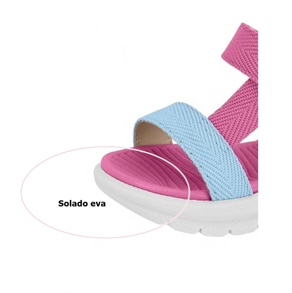 Molekinha Sandalia Tira Gorgurao Colorido Multicores 3