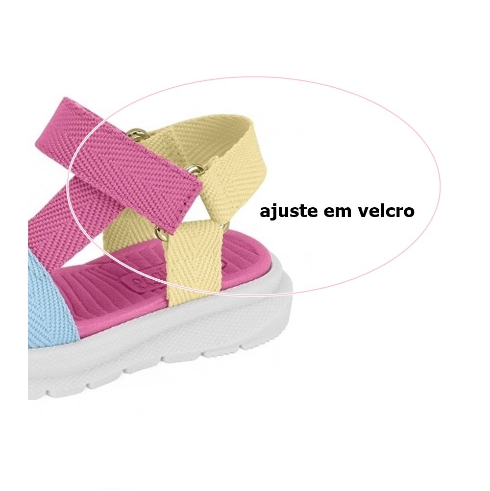 Molekinha Sandalia Tira Gorgurao Colorido Multicores 4