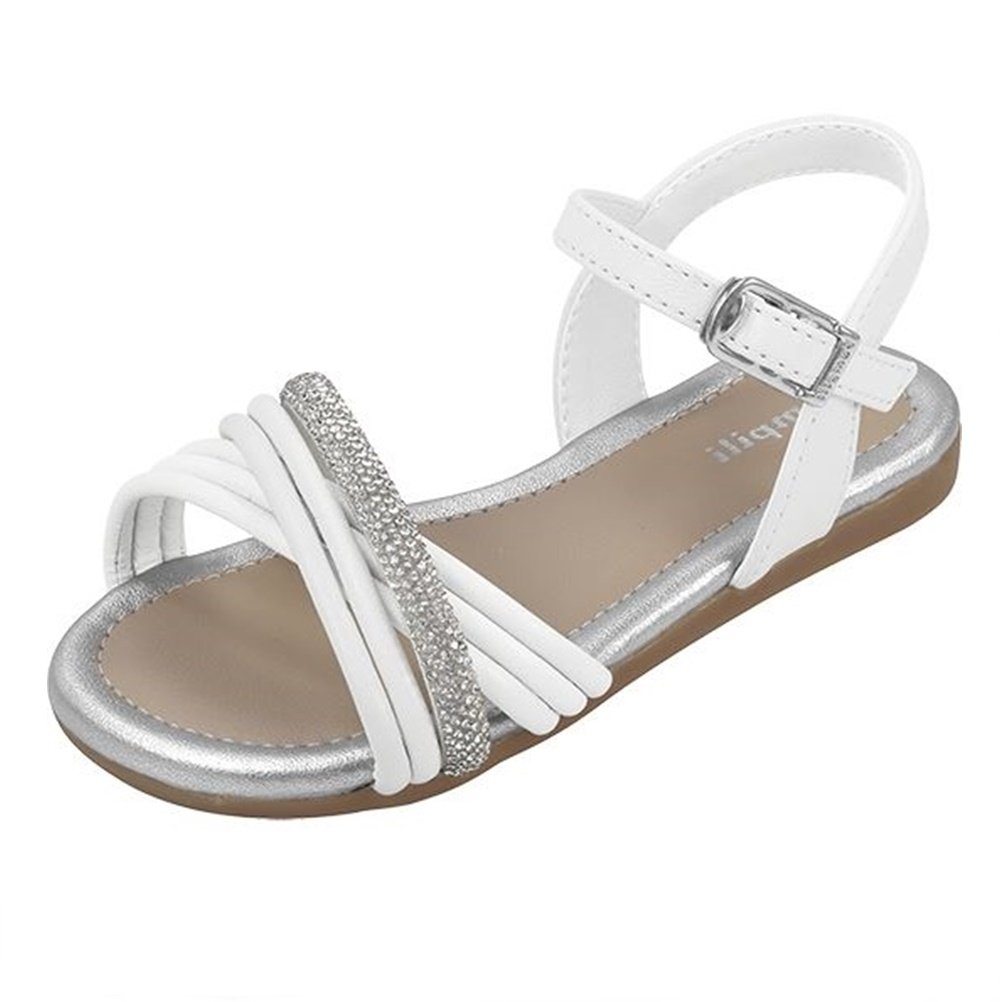 Pampili Sandalia Mili Com Tira Em Strass Branco Branco 2