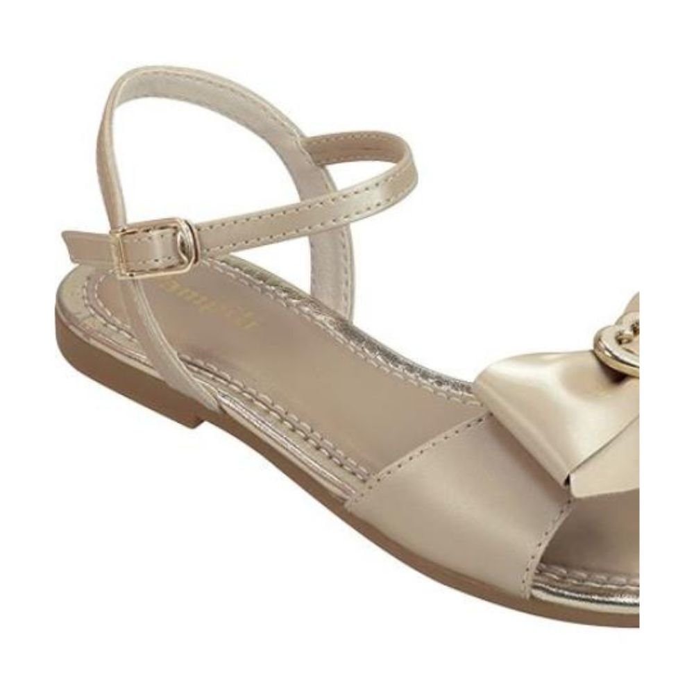 Pampili Sandalia Cherrie Com Laço Areia Bege 3