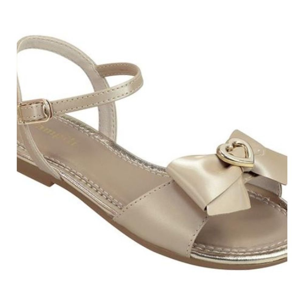 Pampili Sandalia Cherrie Com Laço Areia Bege 4