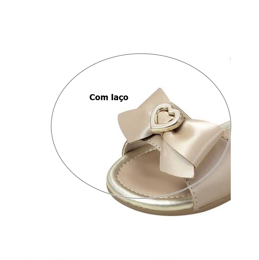 Pampili Sandalia Mili Com Laco Areia Bege 3
