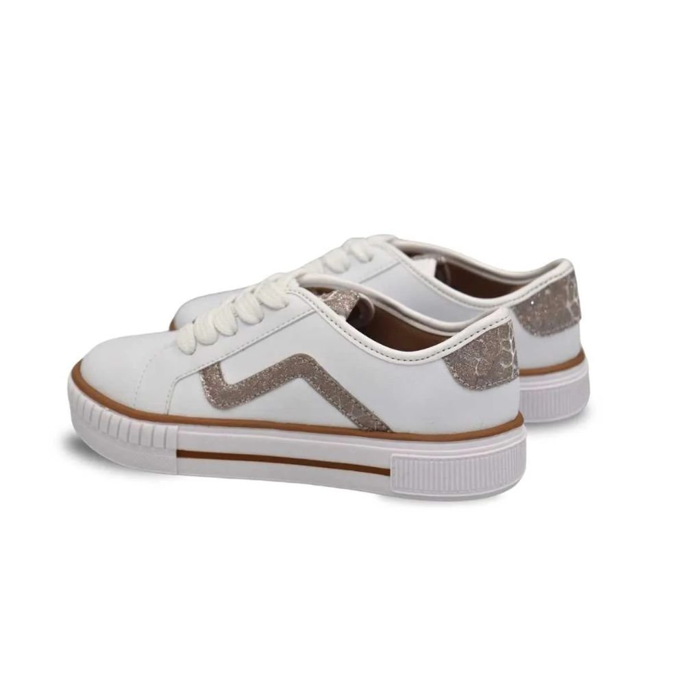 Molekinha Tenis Napa Turim Shine Snak Branco Branco 3