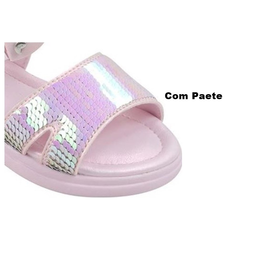 Pampili Sandalia Lili com Paete Rosa Rosa 4