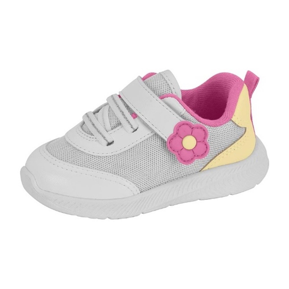 Molekinha Tenis Nylon Flat Branco Branco 2