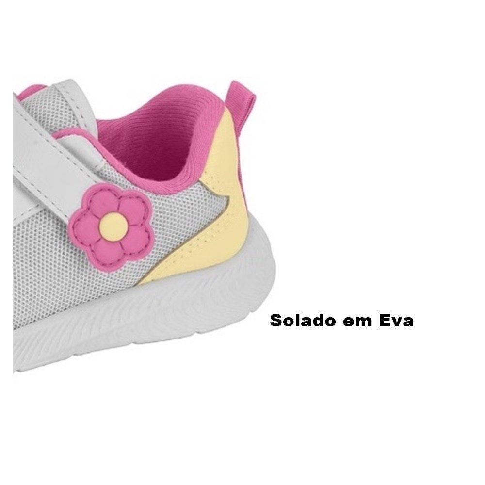 Molekinha Tenis Nylon Flat Branco Branco 4