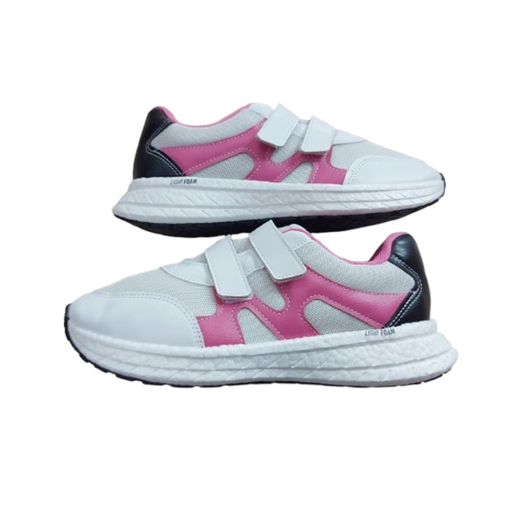 Molekinha Tenis Nylon Light Foam Branco Branco 5