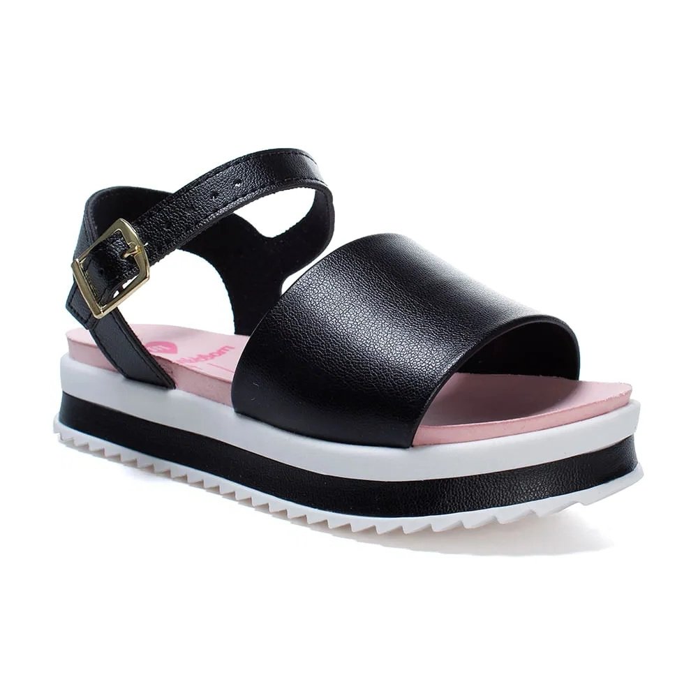 Molekinha Sandalia Napa Turim Preto Preto 2