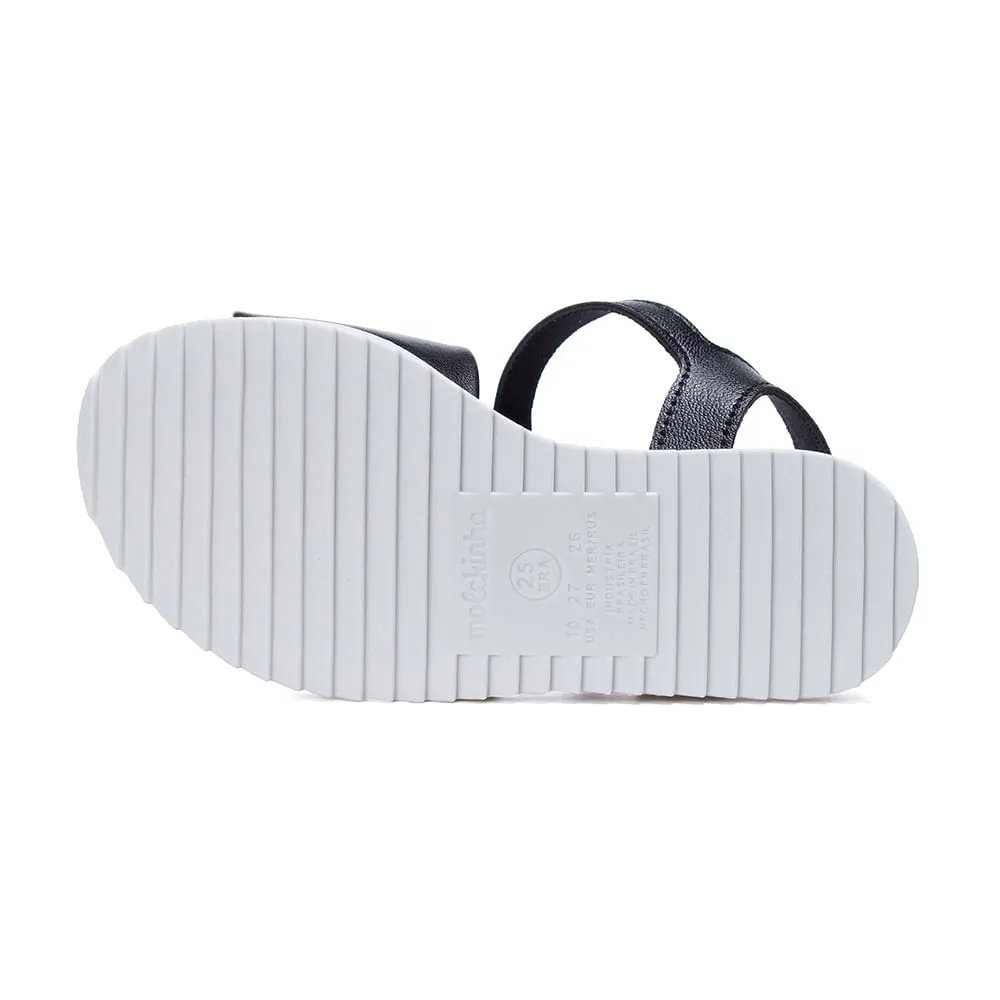 Molekinha Sandalia Napa Turim Preto Preto 6