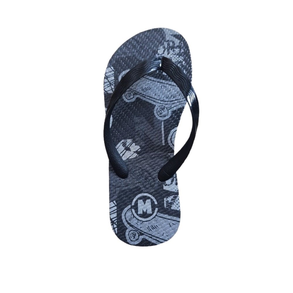 Molekinho Chinelo Estampado Skate Preto Preto 2