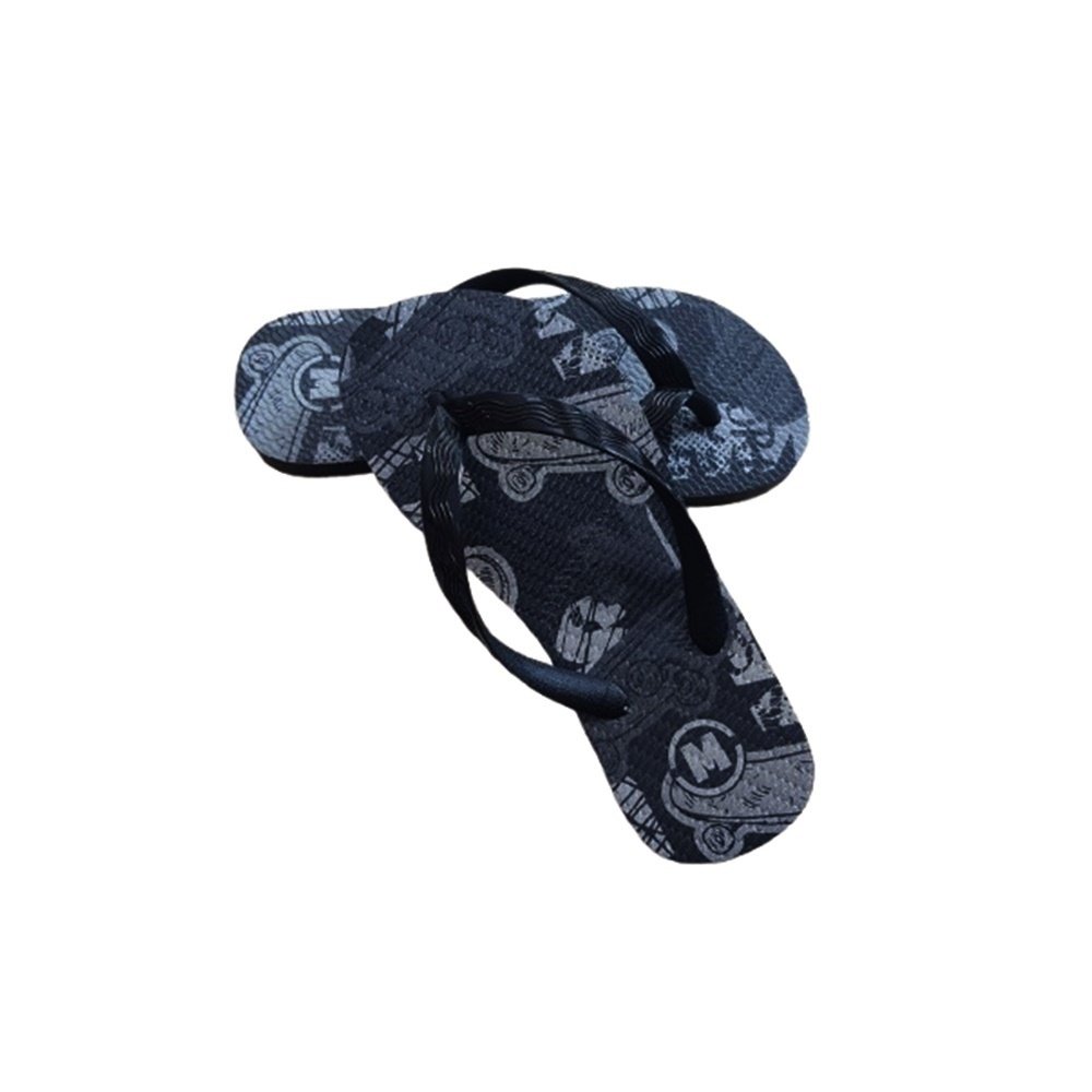 Molekinho Chinelo Estampado Skate Preto Preto 3