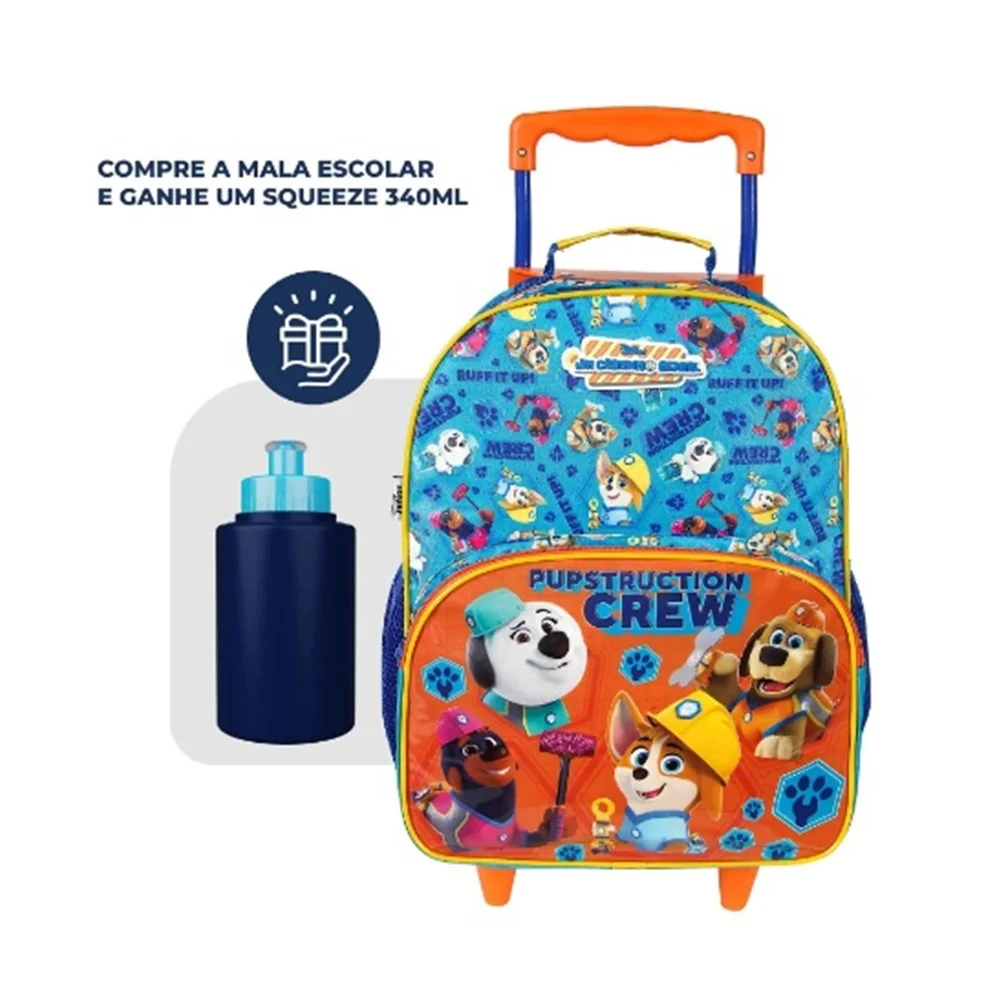 Dermiwil Mochila de Rodinhas Um Caozinho Genial Colorido Multicores 2