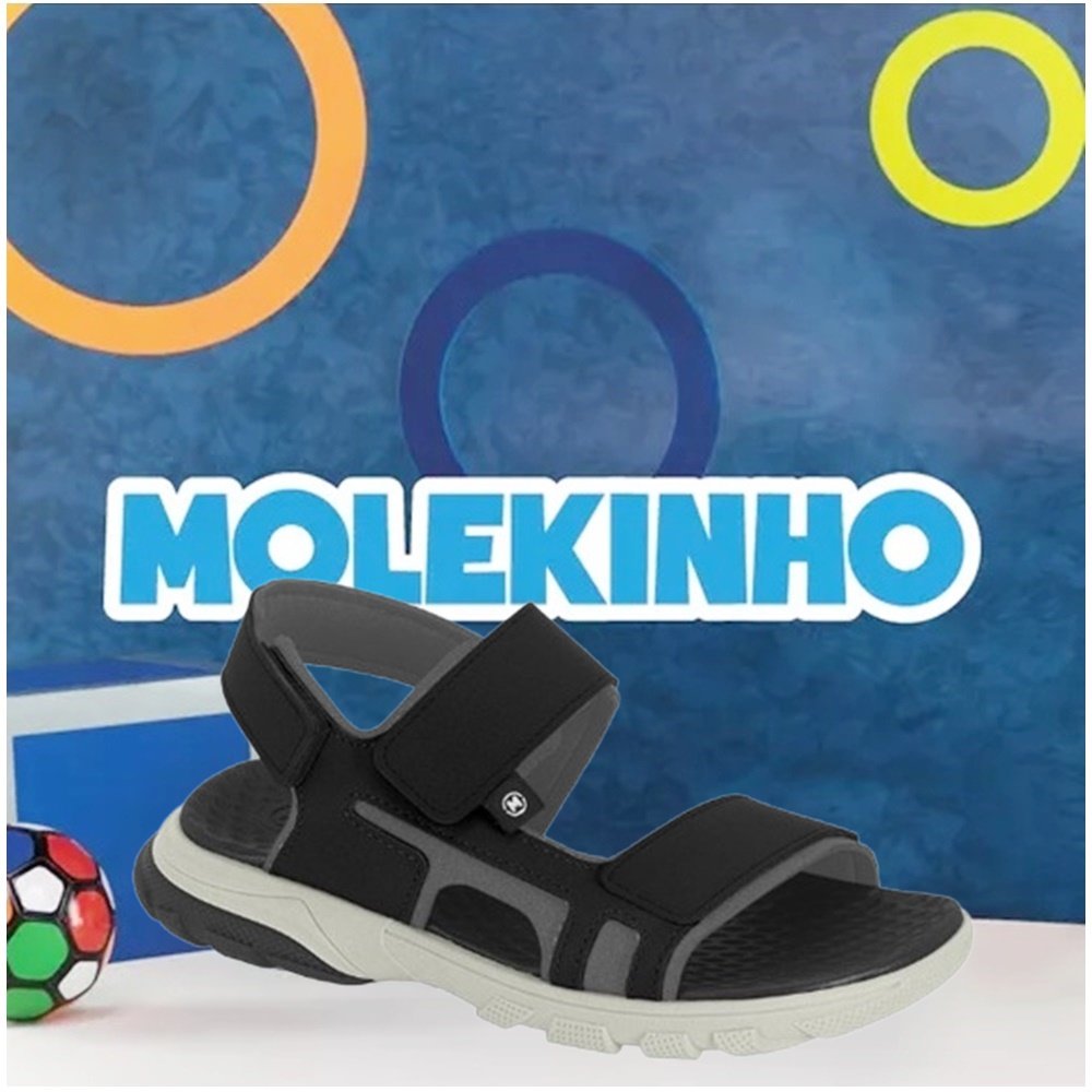 Molekinho Sandalia Napa Moscou Preto Preto 3