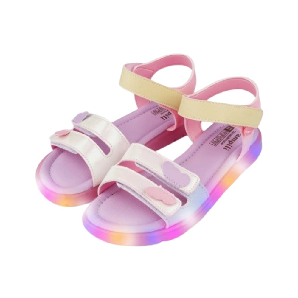 Pampili Sandalia Lulli Led Borboletas Colorido Multicores 2