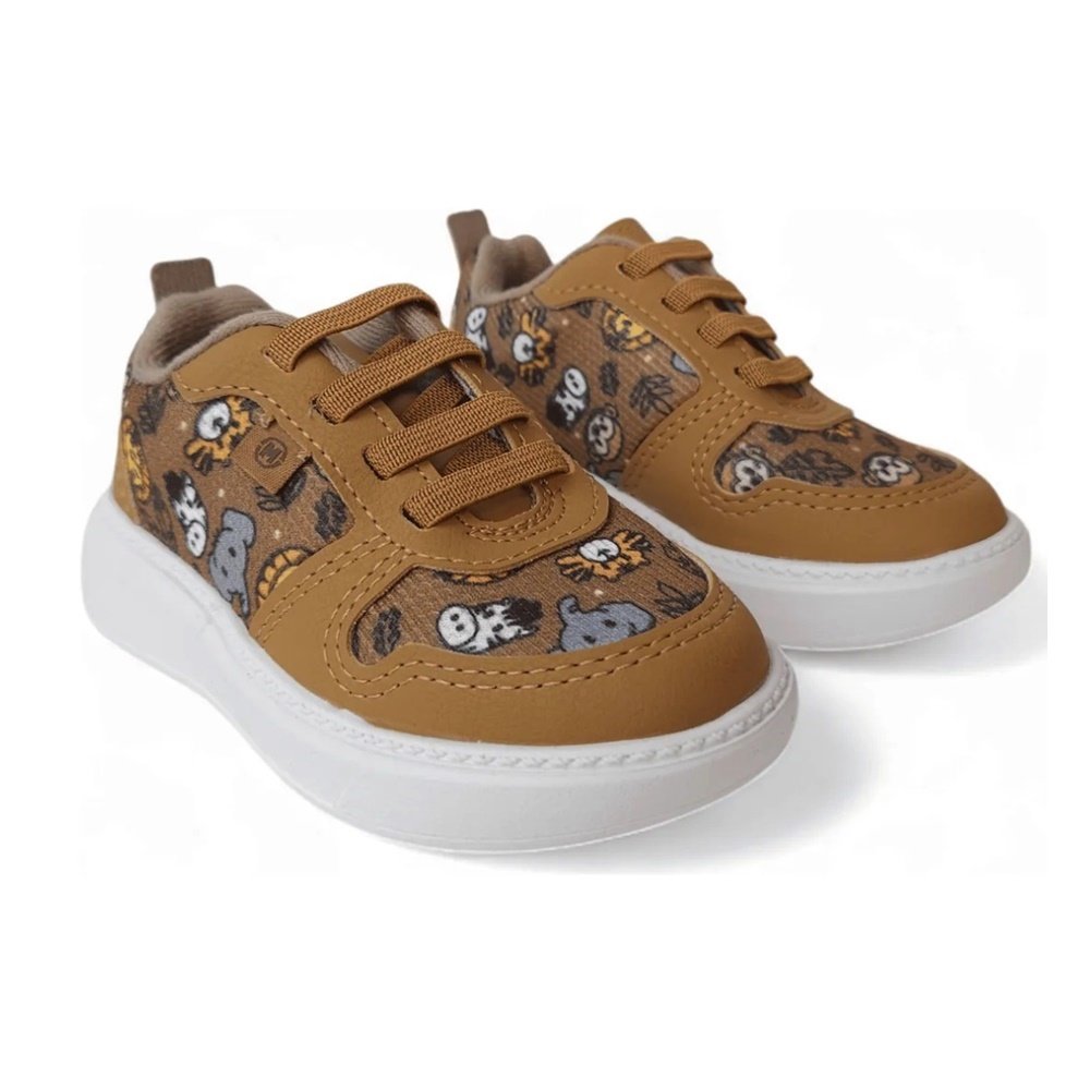 Molekinho Tenis Tec Animais Caramelo Marrom 2