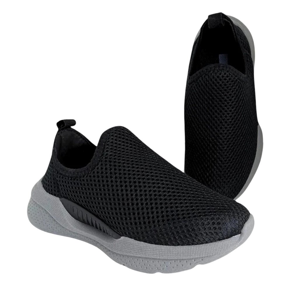 Molekinho Tenis Calce Facil Nylon Free Preto Preto 3