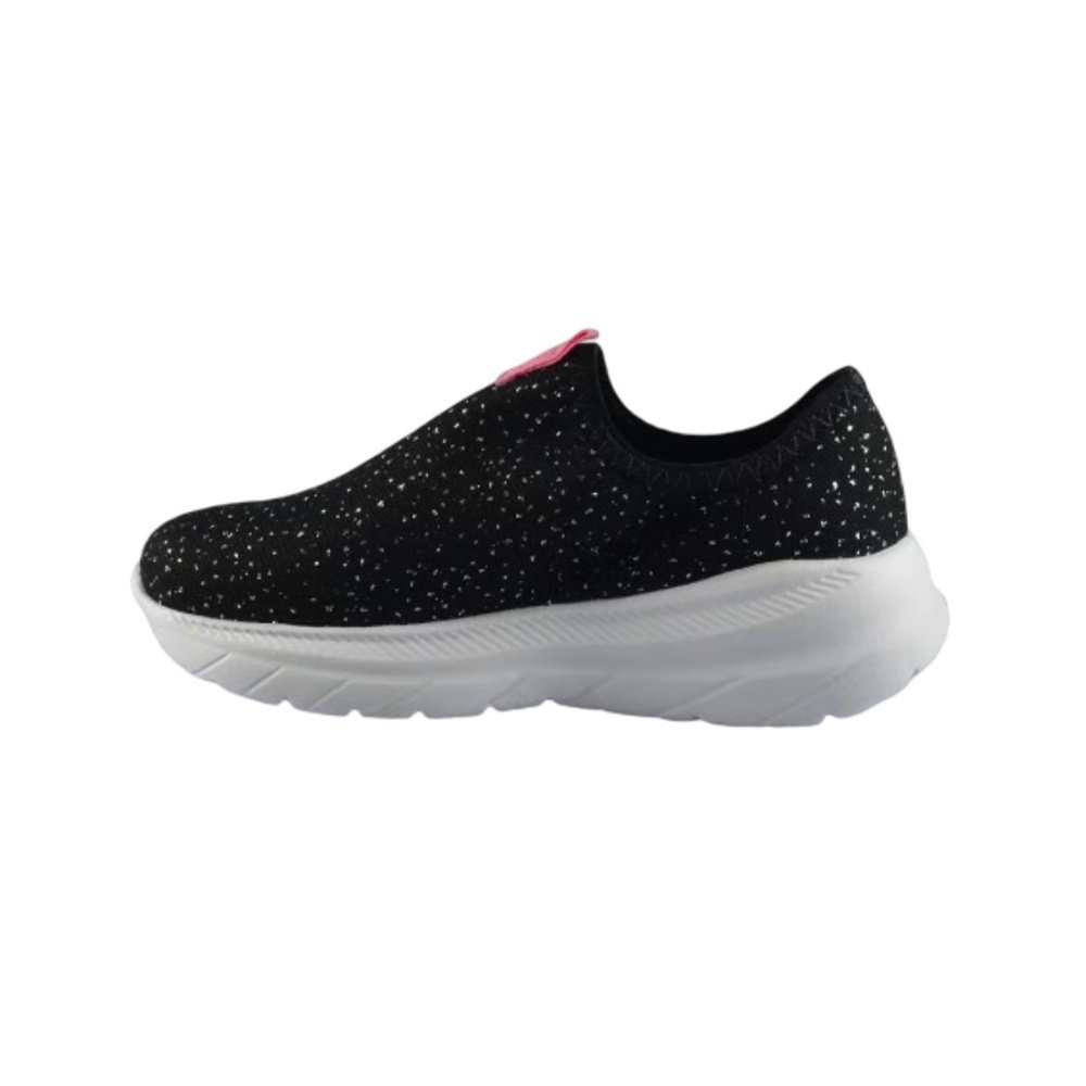 Molekinha Tenis Tecido Shine Preto Preto 2