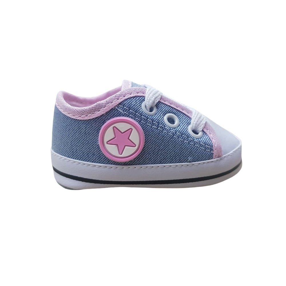 Estrelinha Baby Tenis Star Baby Jeans Claro