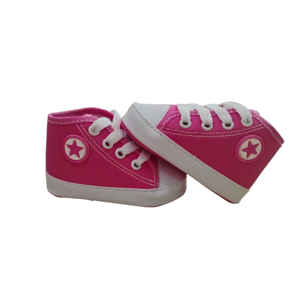 Estrelinha Baby Tenis Star Baby Cano Medio Pink Rosa 4
