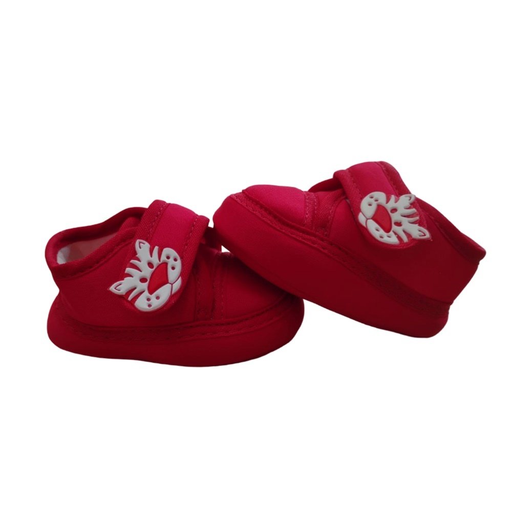 Estrelinha Baby Tenis Tecido Aplique Gatinho Vermelho Vermelho 2