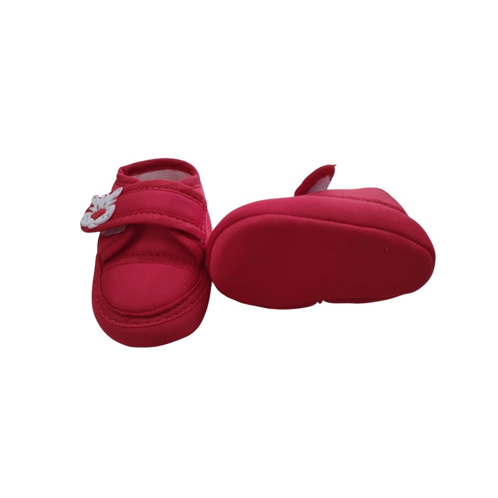 Estrelinha Baby Tenis Tecido Aplique Gatinho Vermelho Vermelho 3
