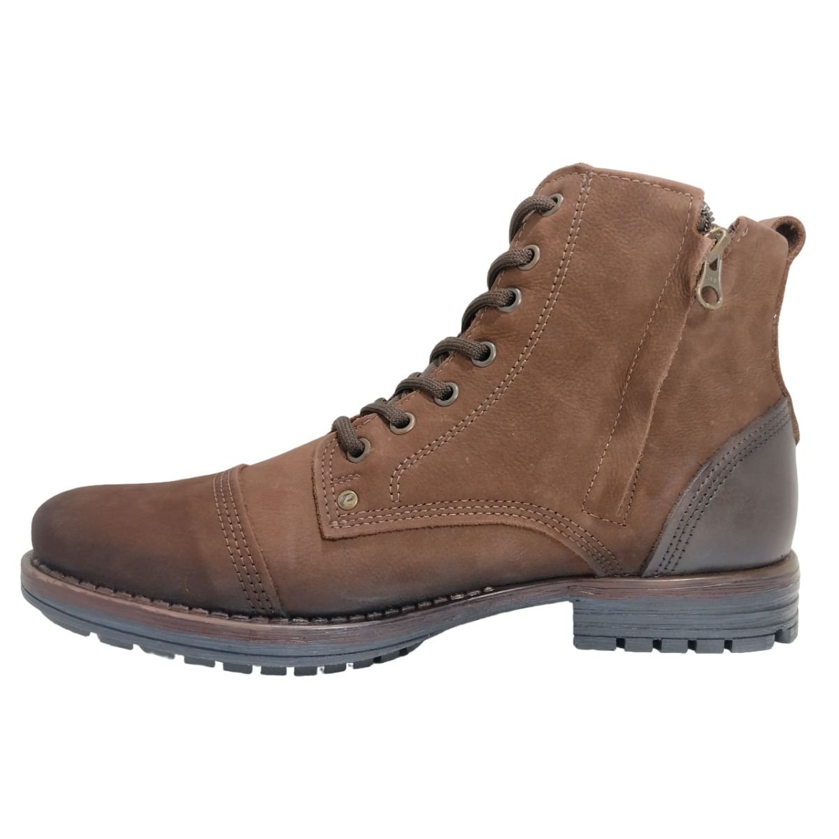 Bota Coturno Casual Masculino em Couro Pegada 180744 Marrom 3