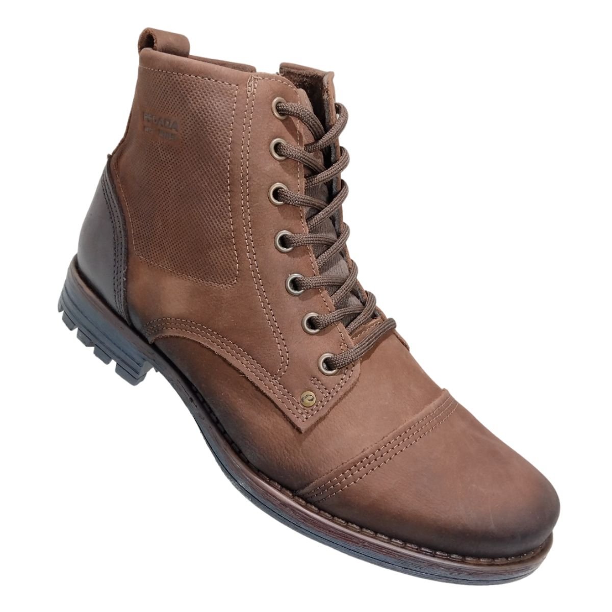 Bota Coturno Casual Masculino em Couro Pegada 180744 Marrom 5