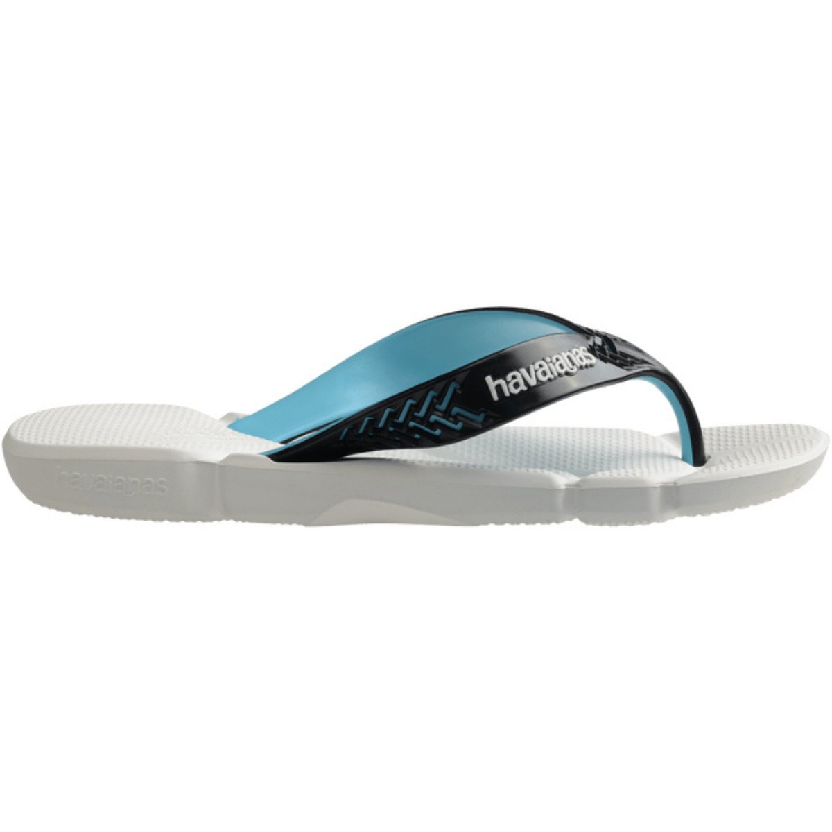 Chinelo Dedo Masculino Casual Dia a Dia Passeio Praia Verão Anatômico Conforto Havaianas Power 2.0 Branco/Preto 2