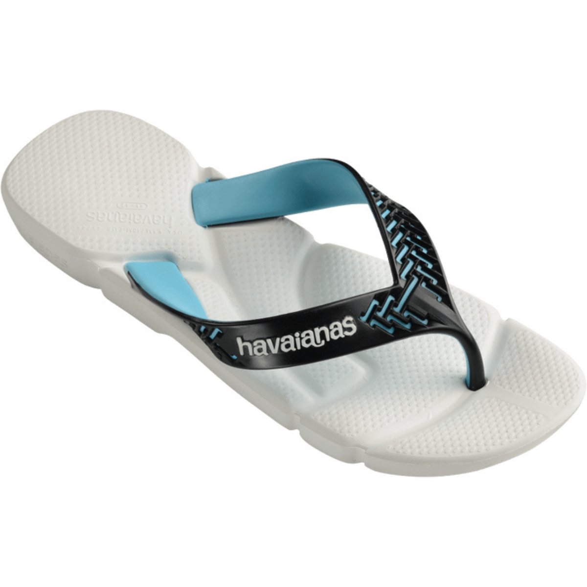 Chinelo Dedo Masculino Casual Dia a Dia Passeio Praia Verão Anatômico Conforto Havaianas Power 2.0 Branco/Preto 3