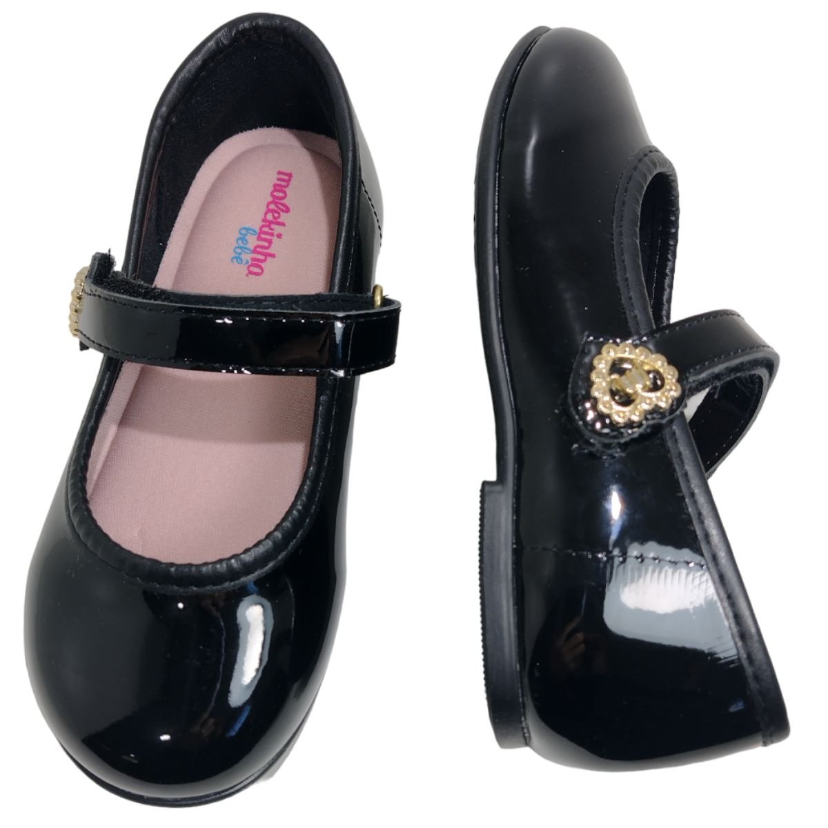 Sapatilha Casual Infantil Menina Estilo Boneca Dia a Dia Molekinha 2106.1042 Preto 3