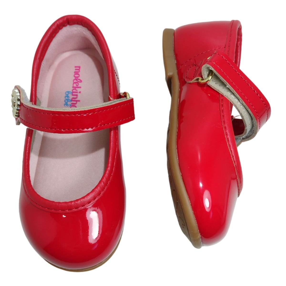 Sapatilha Casual Infantil Menina Estilo Boneca Dia a Dia Molekinha 2106.1042 Vermelho 3