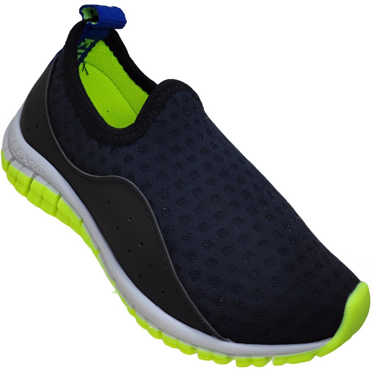 Tênis Infantil Menino Jogging Running Flex Tech Calce Fácil Kidy 164-0308 Preto 3