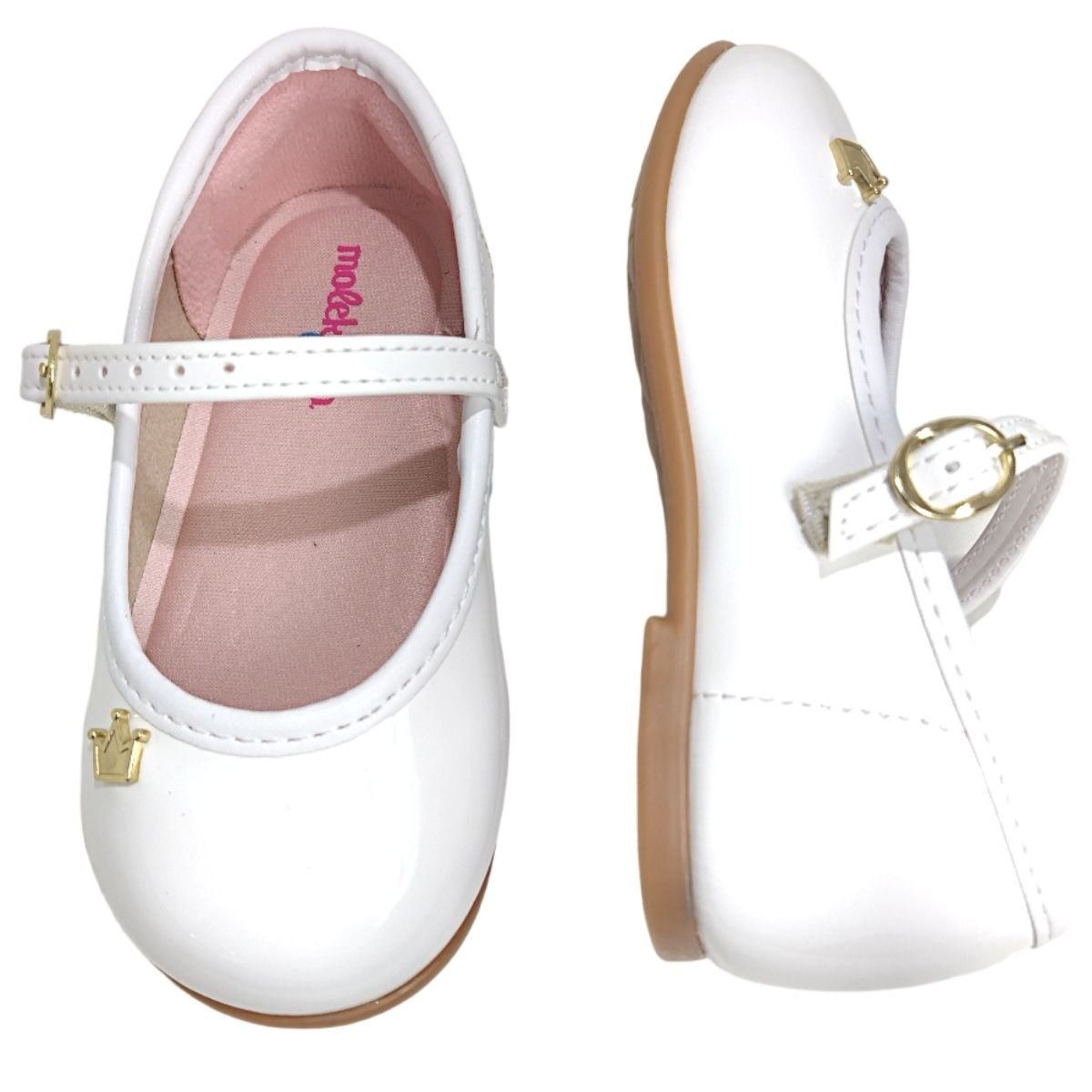 Sapatilha Infantil Casual Menina Dia a Dia Molekinha 2106.1041 Branco 3