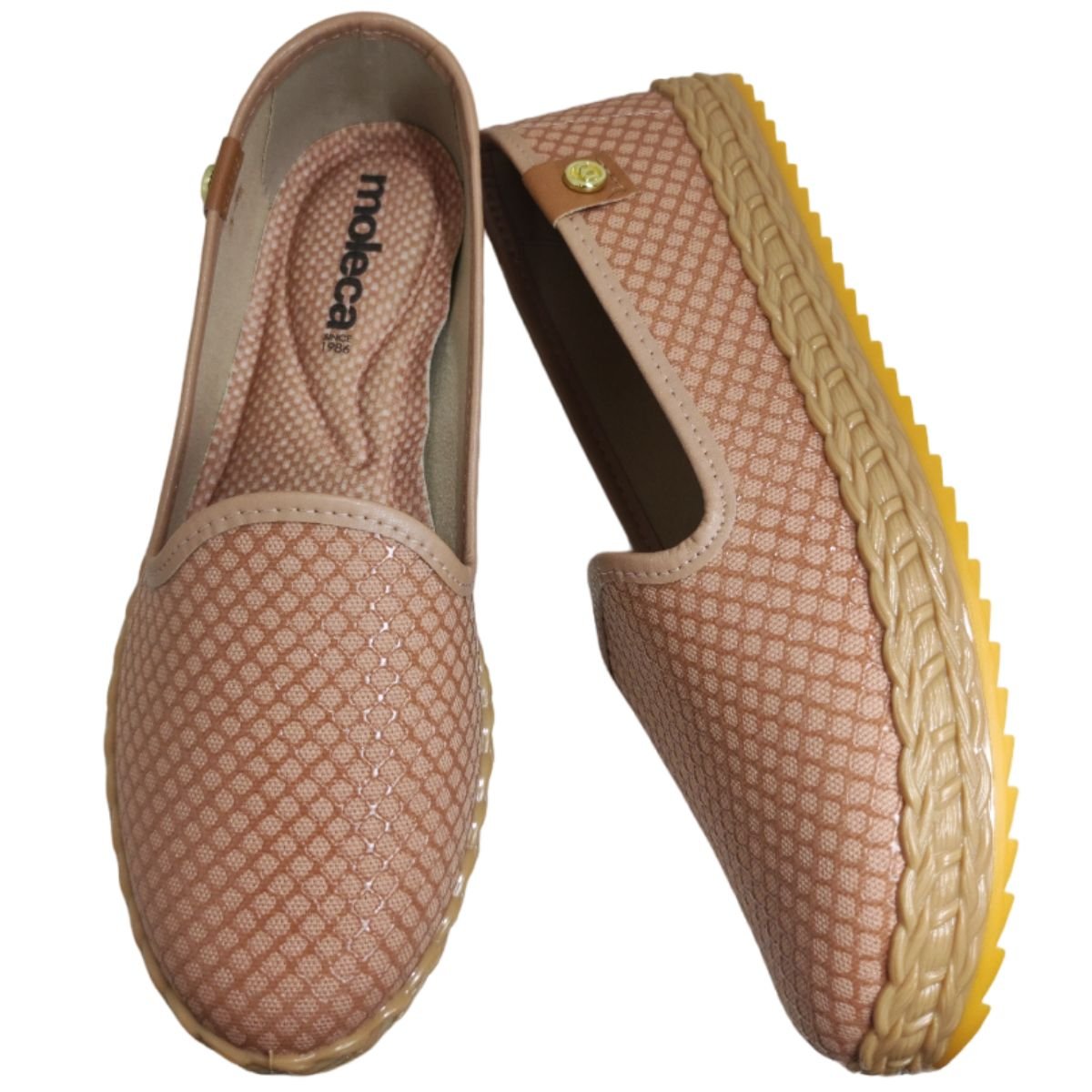 Sapato Feminino Casual Alpargatas Calce Fácil Moleca 5696.304 Bege 5