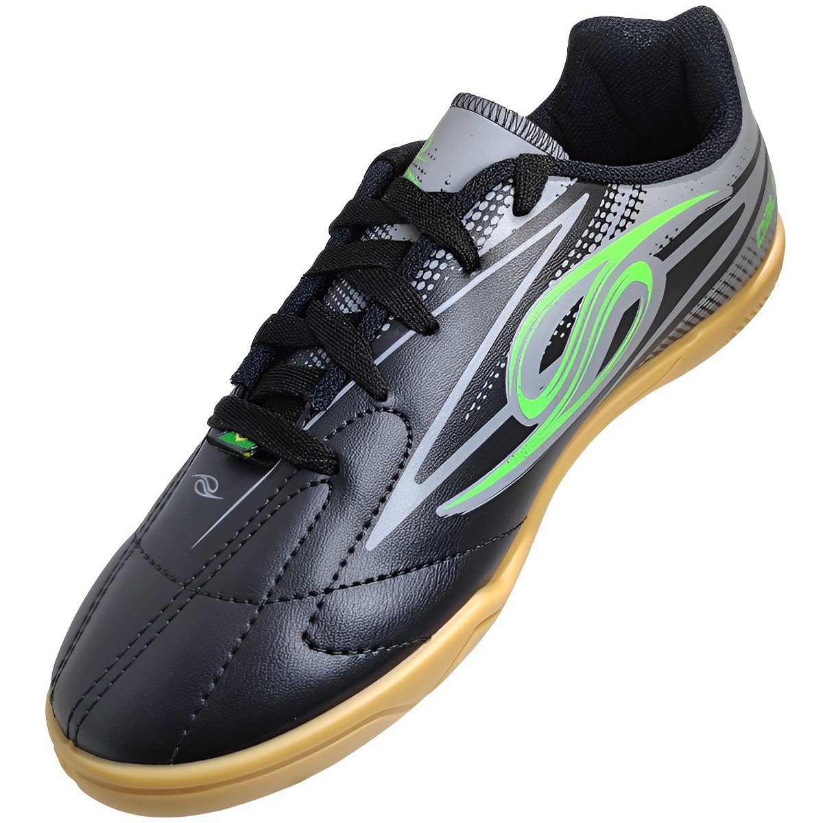 Chuteira Infantil Menino Futebol Salão Futsal Treino Jogo Dalponte Storm Preto 4