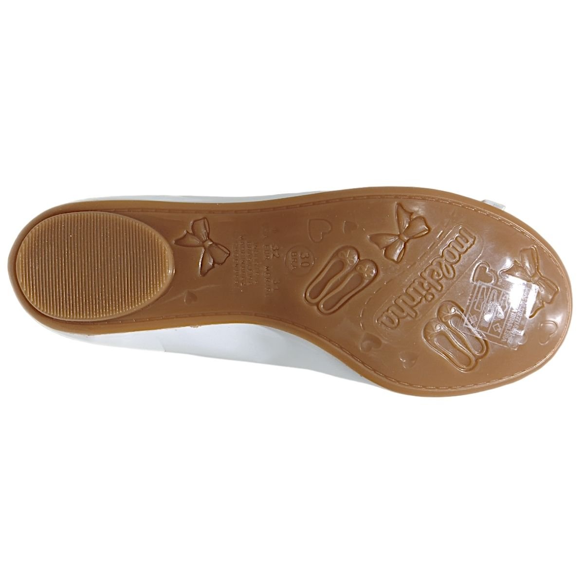 Sapatilha Casual Infantil Menina Verniz Laço Dia a Dia Molekinha 2083.1006 Branco 6
