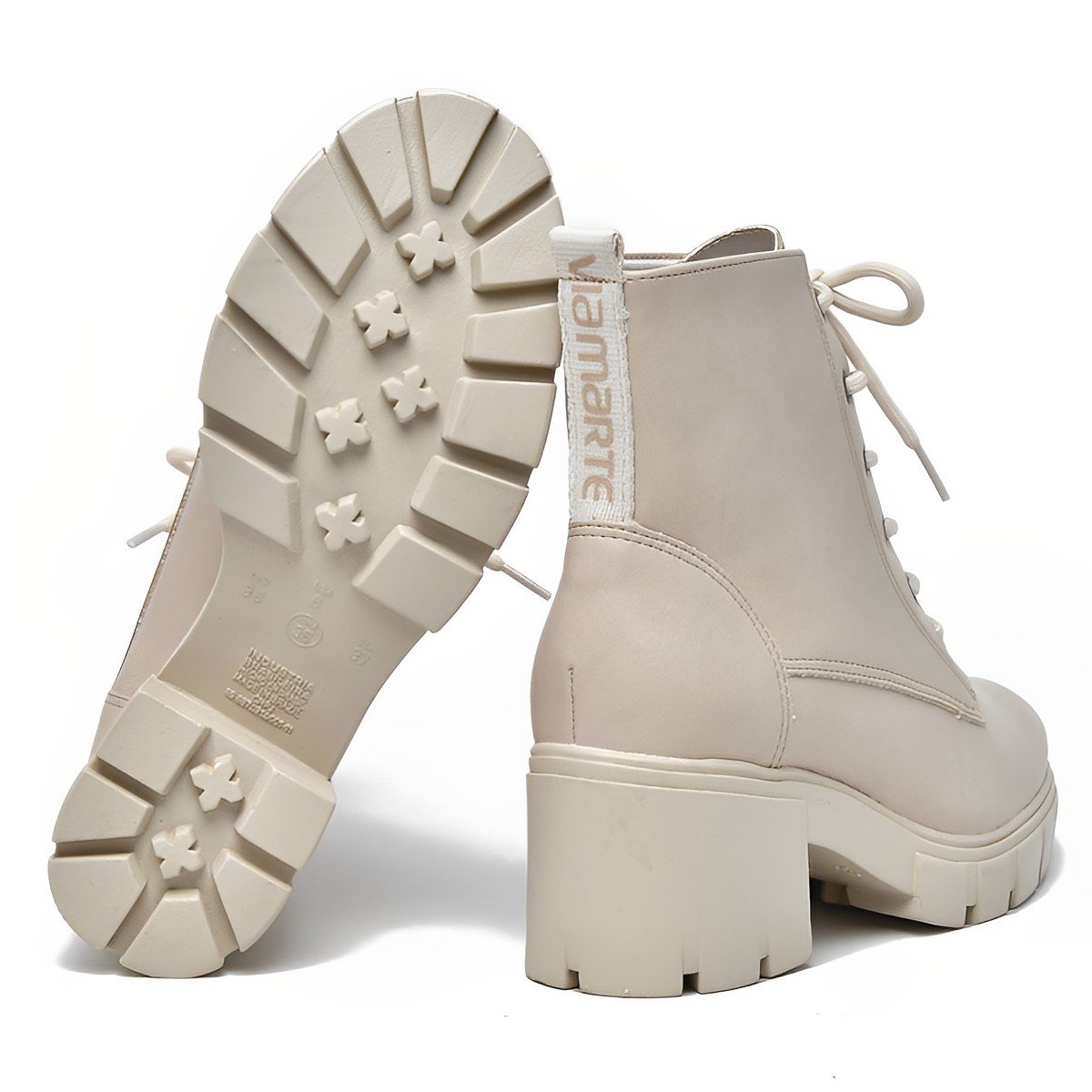 Coturno Via Marte 23-309 Feminino Bege 4