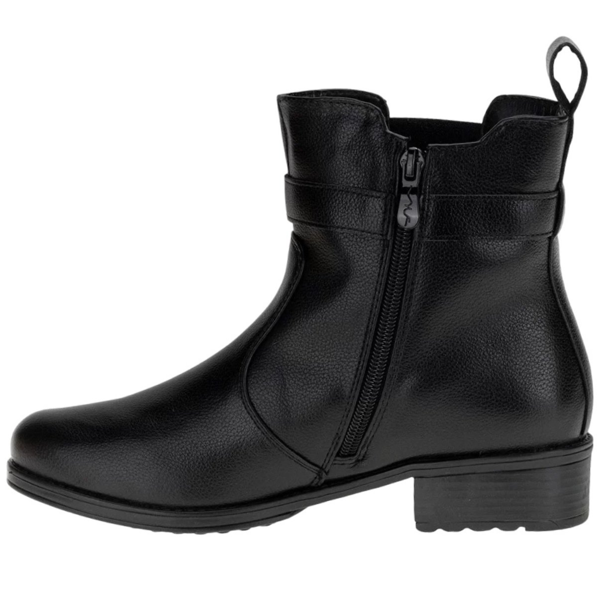 Bota Feminina Casual Salto Baixo Cano Curto Mooncity 72110 Preto 2