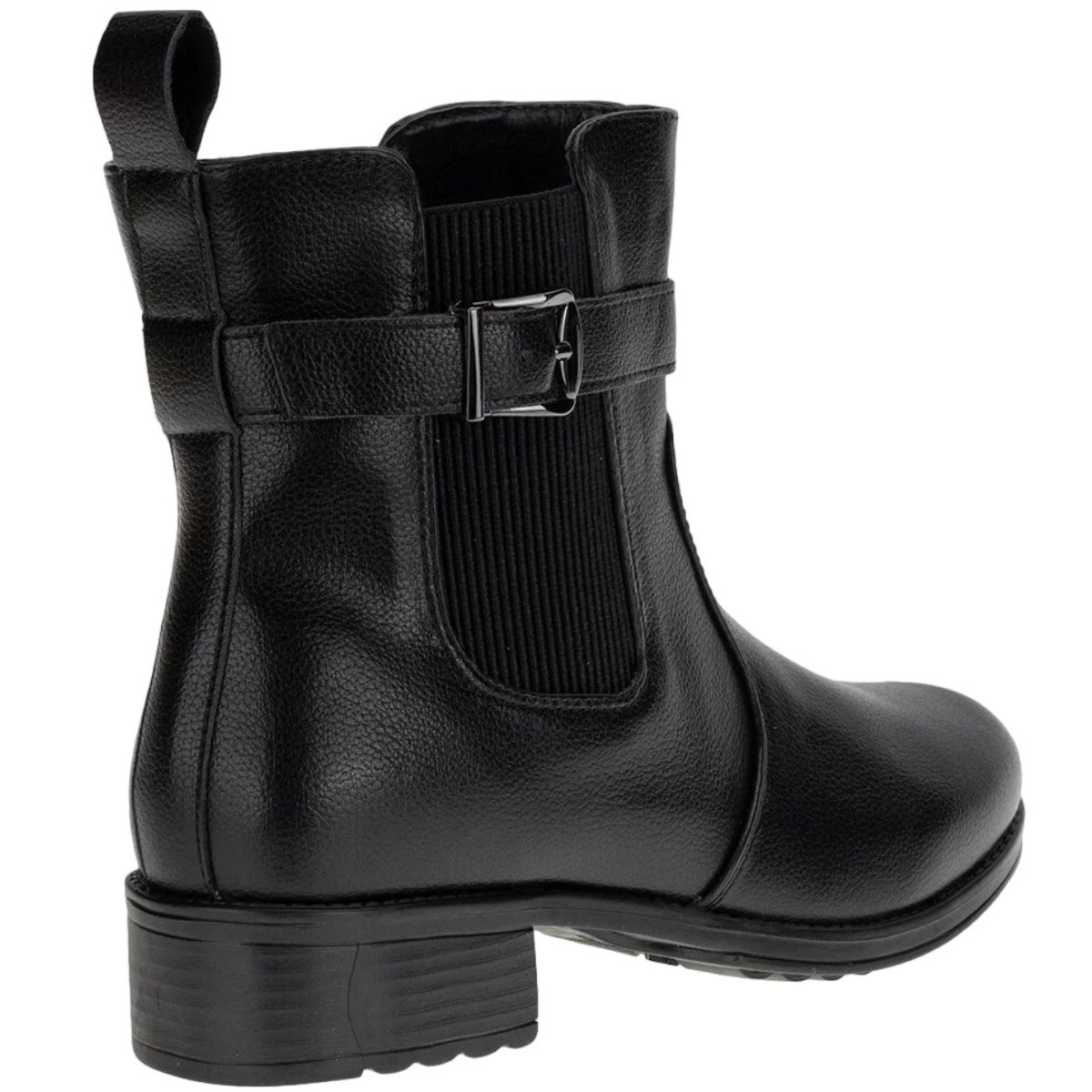 Bota Feminina Casual Salto Baixo Cano Curto Mooncity 72110 Preto 4