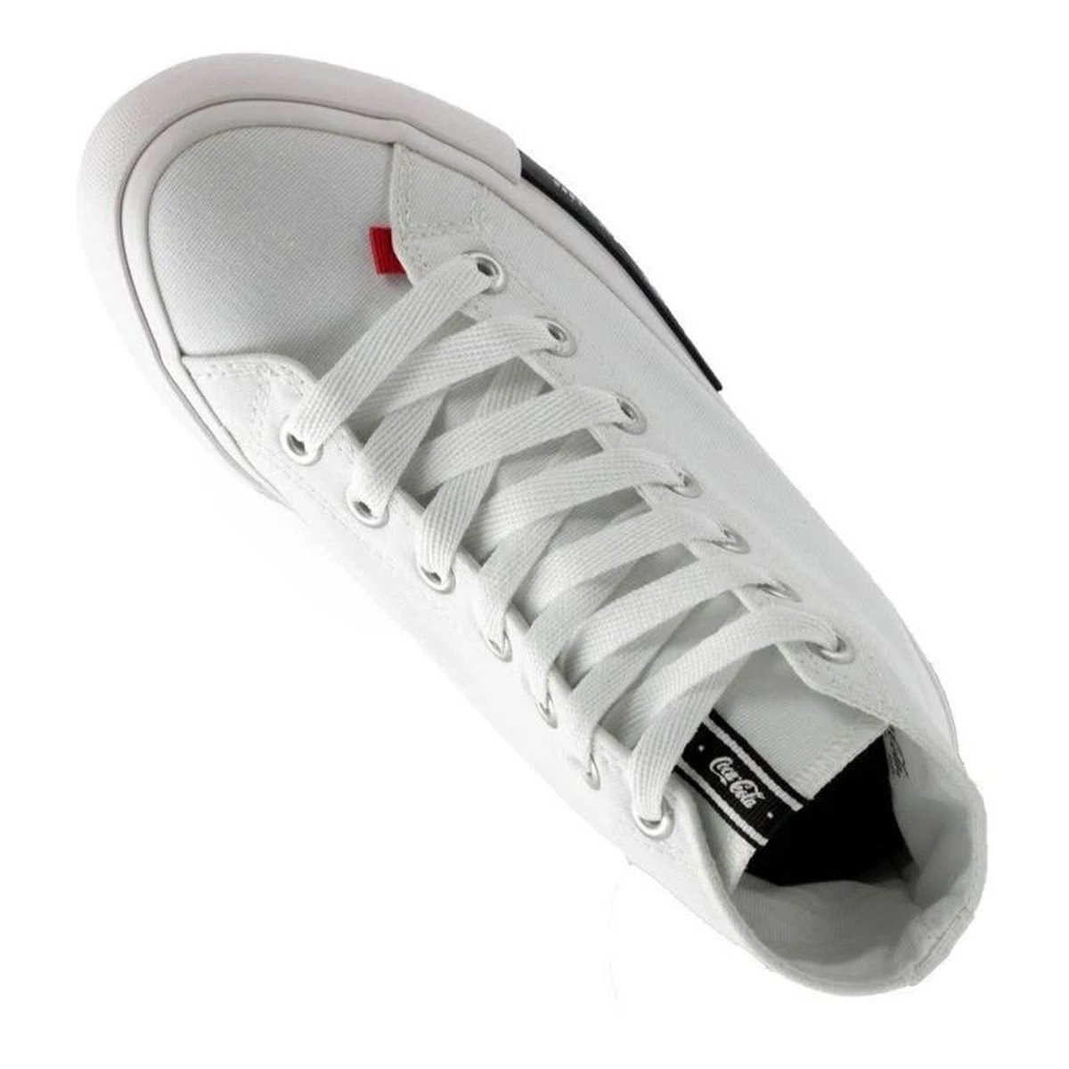 Tênis Feminino Casual Botinha Lona Coca Cola CC2060 Branco 4