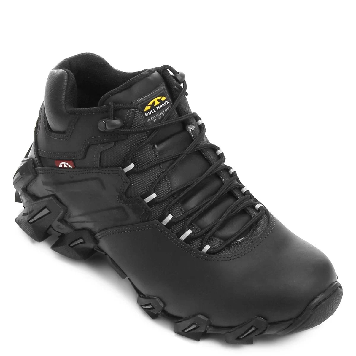 Coturno Masculino Adventure em Couro Trilha Dia a Dia Trabalho Bull Terrier Axis Preto 1